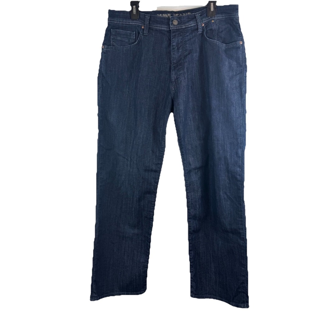 MAVI Mens - MAX Mid-rise - WIDE LEG blue‎ dark rinse denim jeans - 34 x 30